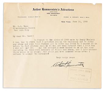 (ARCHITECTURE.) Extensive archive of client files of important architect Dwight James Baum.